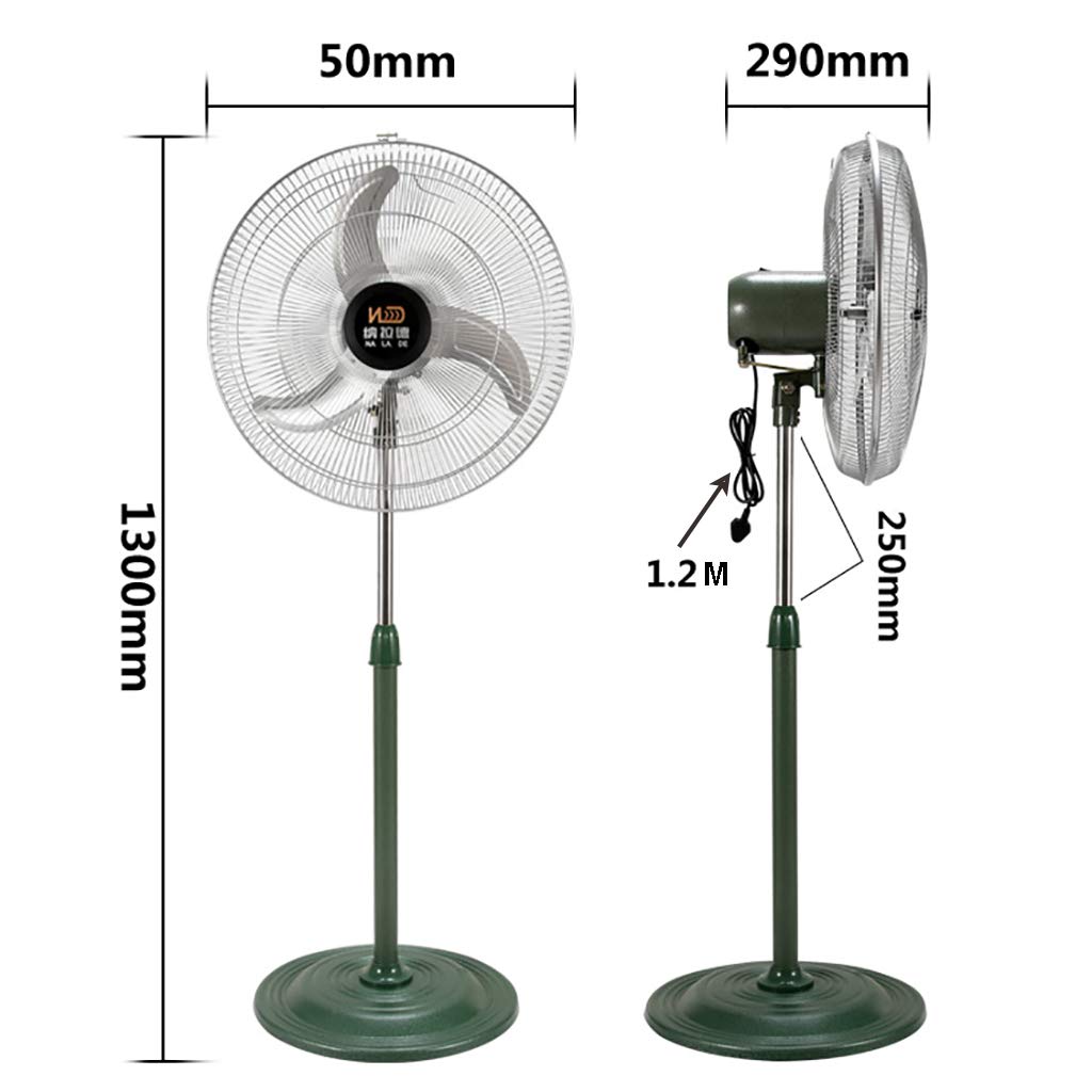 3-Speed Oscillating Pedestal Fan with Adjustable Height & Pure Copper Motor - Powerful Cooling for Home, Office, Shop & Factory - Ideal for Summer, Workplaces & Large Spaces
