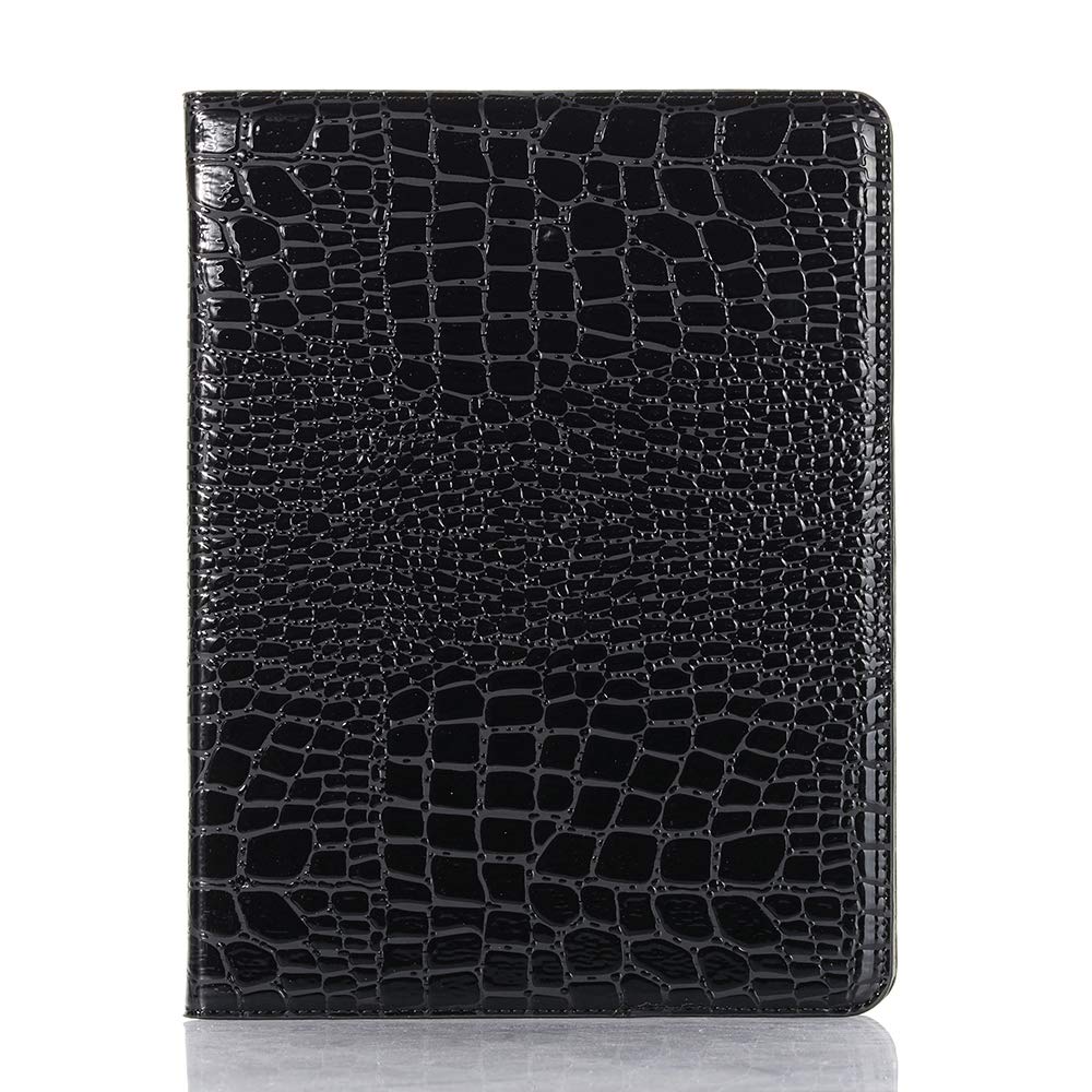 Premium Crocodile PU Leather iPad Air 4 Case 10.9 Inch 2020 - Slim Folio Smart Cover with Auto Sleep/Wake, 360° Protection & Adjustable Viewing Stand (Black) | Perfect for Work, Travel & Home Use