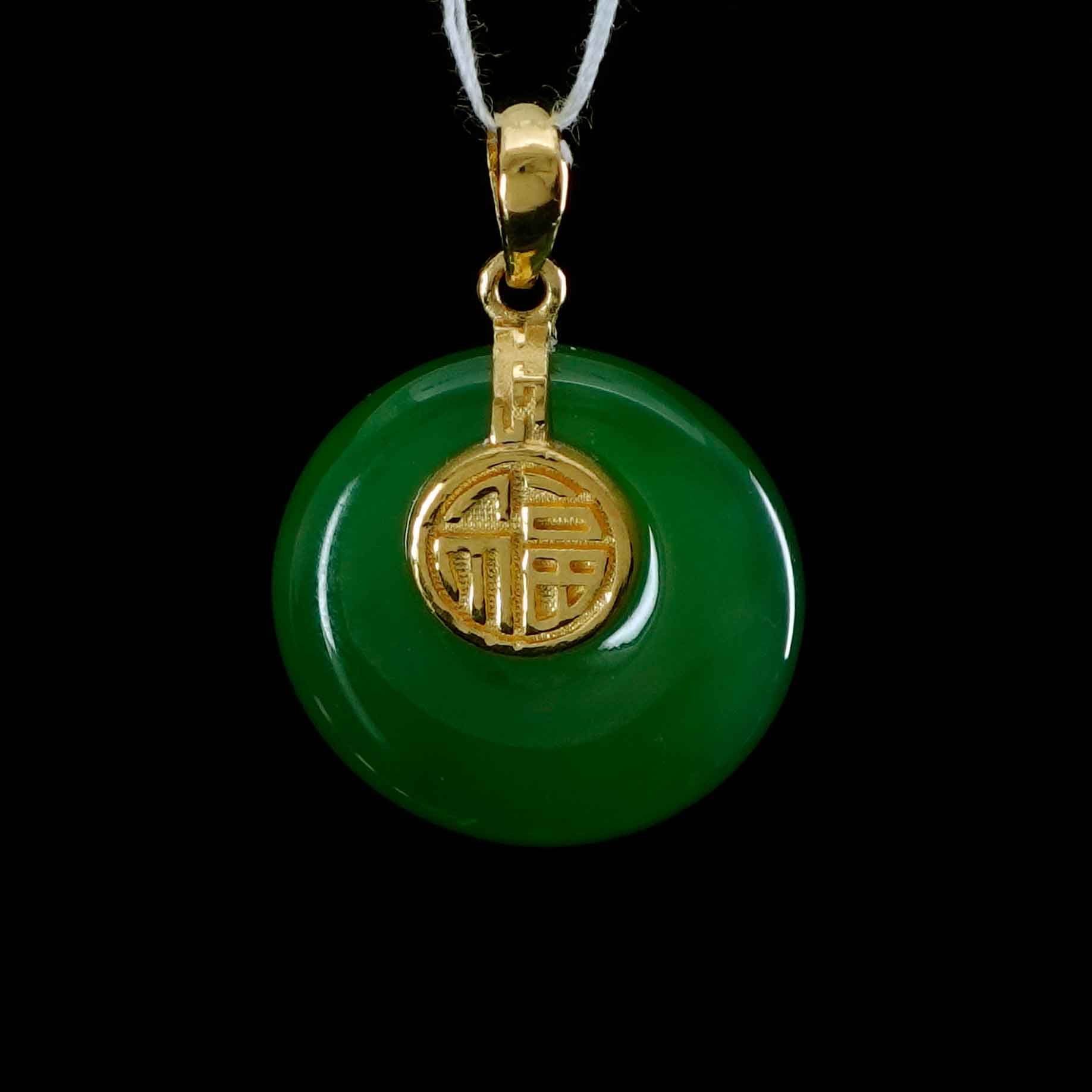 24K Gold Nephrite Jade Pendant for Women - Elegant Handcrafted Necklace Gift for Birthday, Anniversary & Special Occasions
