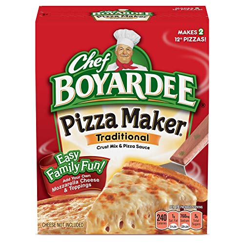 Chef Boyardee Pizza Maker Kit with Cheese - 31.85 Oz (6-Pack) | Easy Homemade Pizza Kit for Family Dinners, Kids Cooking & Party Snacks