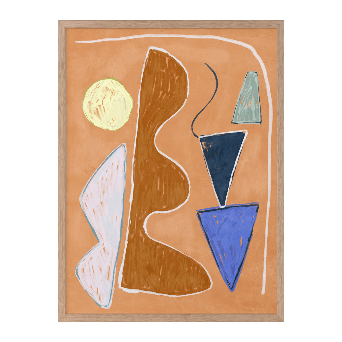 Desert Geo II Abstract Wall Art Print - Modern Home & Office Decor | Landscape & Portrait Wall Art for Living Room, Bedroom, Office