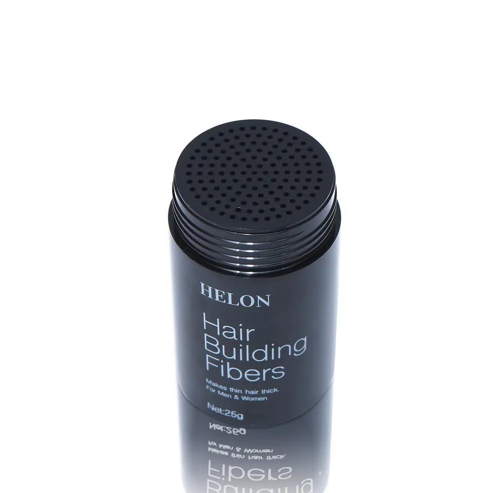 SKINPLUS Hair Fiber for Men - Black Hair Building Powder & Thickening Fibers for Instant Volume & Coverage | Perfect for Thinning Hair & Bald Spots | Styling Wand Included for Easy Application at Home or On-the-Go