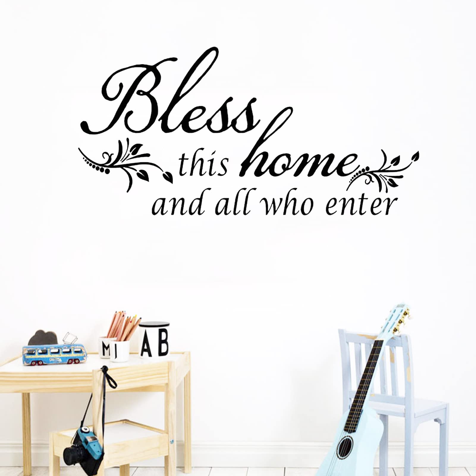 Waterproof Wall Stickers - Removable Vinyl Decals for Home Decor - Bless This Home