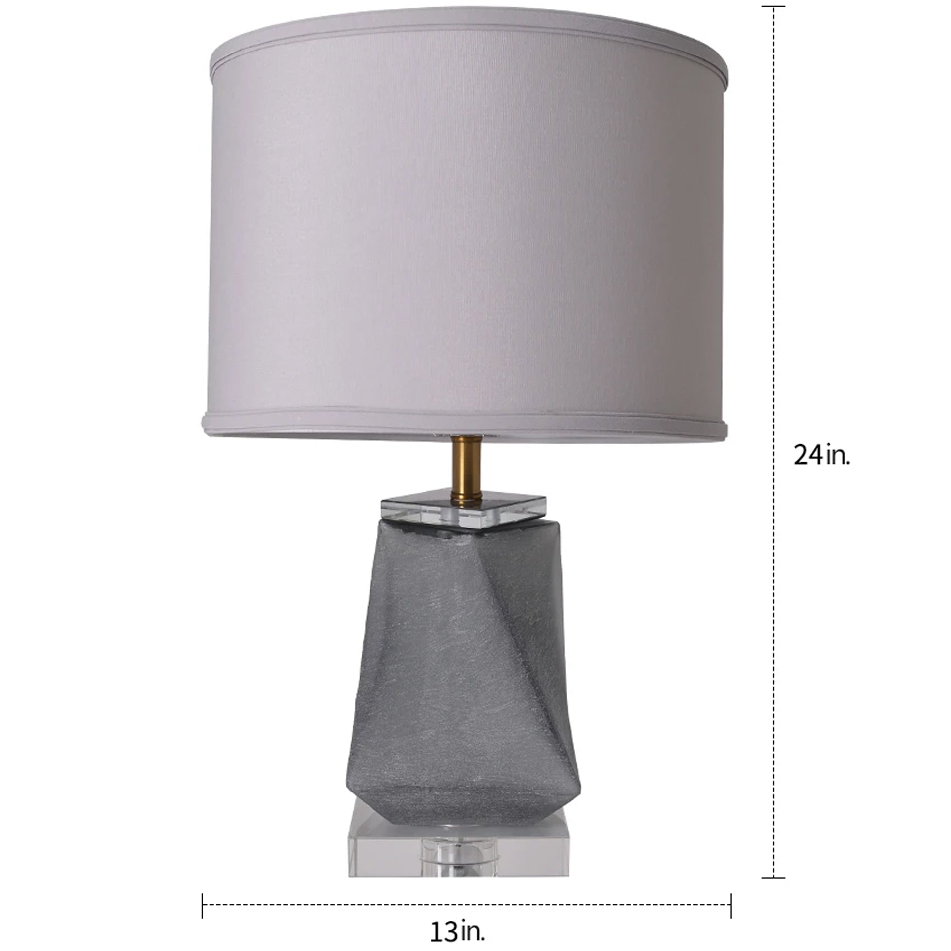 Calla Little Twist Frosted Glass Table Lamp - 24