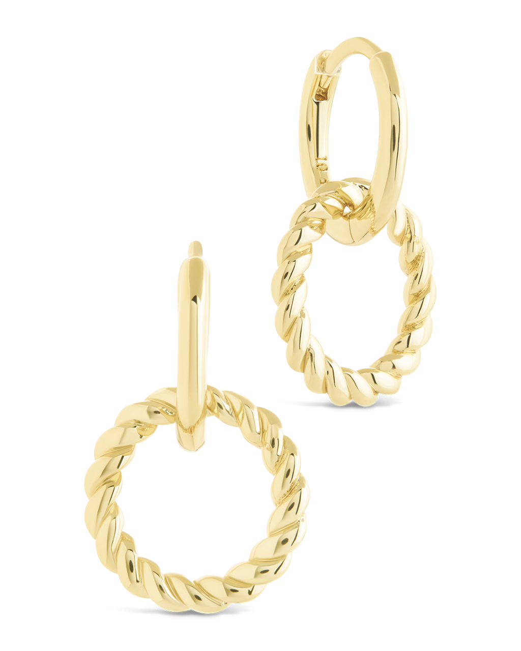 Hassie Delicate Twist Hoop Earrings for Women - Elegant Gold/Silver Dangle Earrings for Everyday Wear, Date Night & Special Occasions
