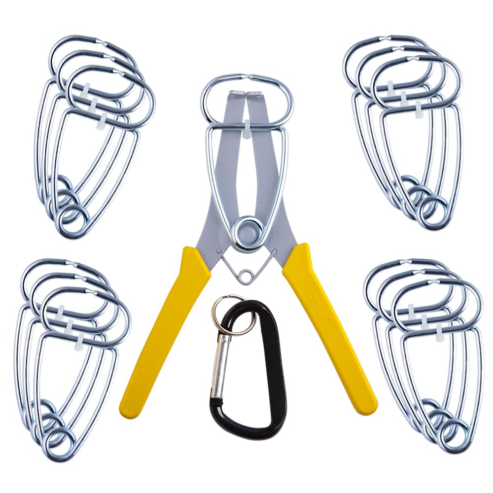 13-Piece Miter Spring Clamps Set with Pliers for Woodworking - Perfect for Wood Trim, Picture Frames, Moldings & DIY Projects - Ideal for Carpentry, Home Improvement & Crafting