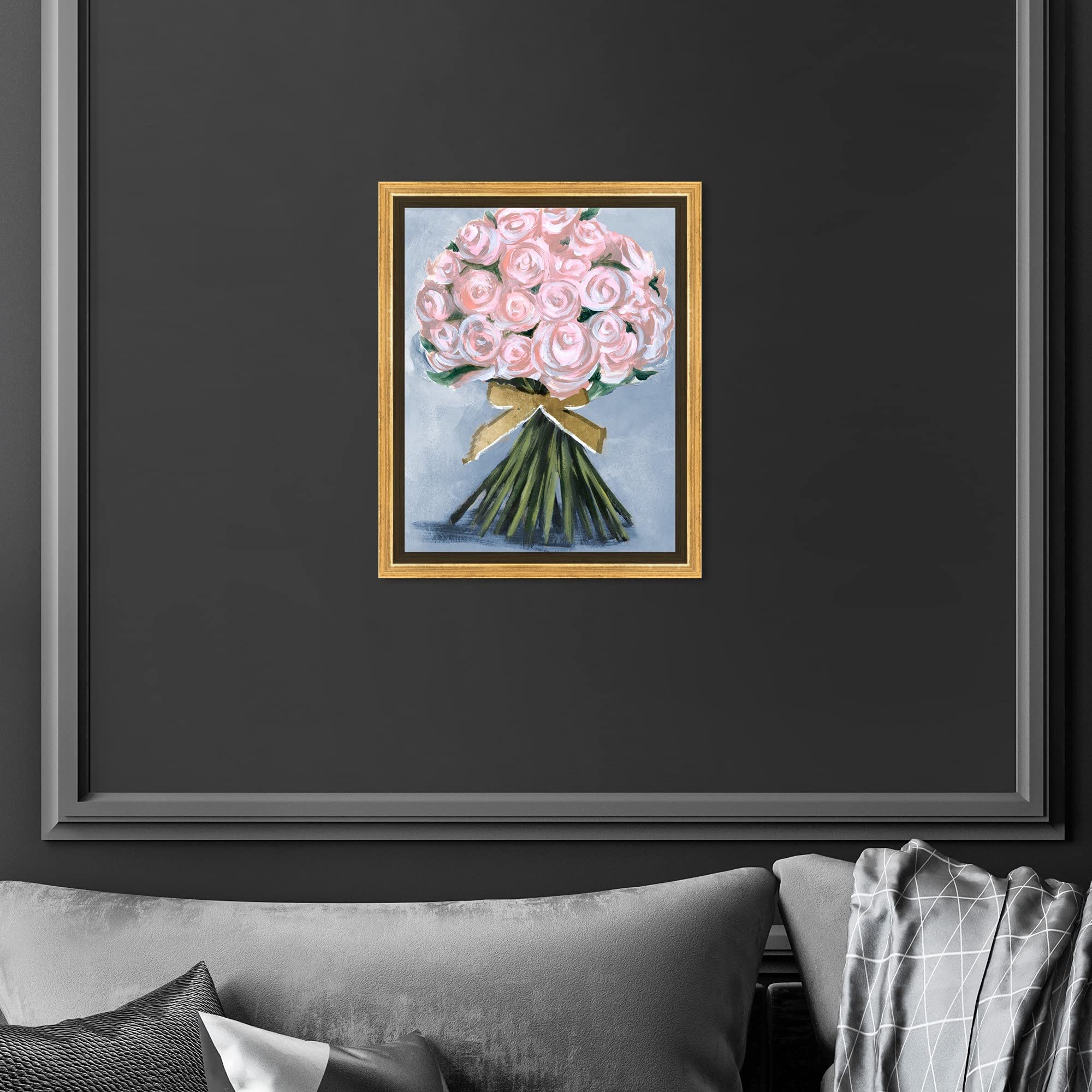 Oliver Gal Artist Co. Floral & Botanical Wall Art - Framed Canvas Print 'Wonderful Spring Bouquet' - Home Decor for Living Room, Bedroom & Office