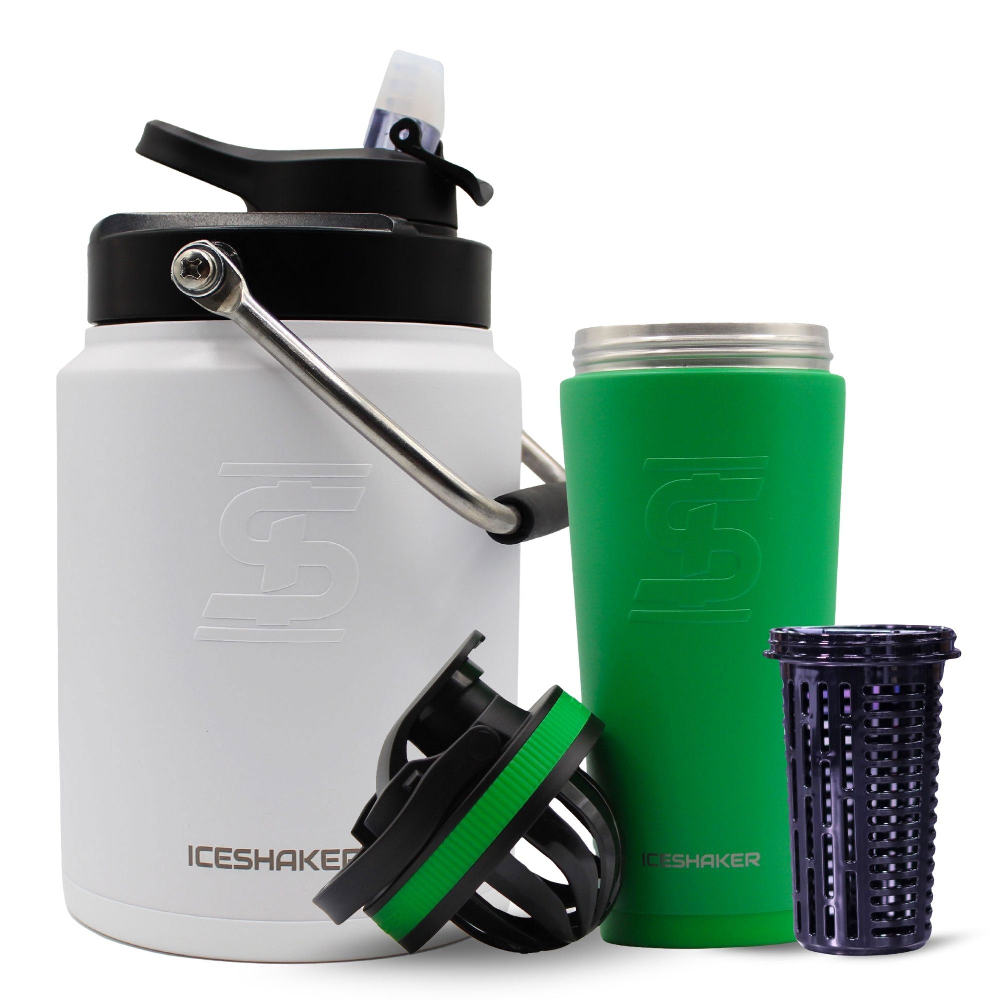 Premium Ice Shaker Hydration Pack - Insulated Water Bottle for Gym, Workout & Outdoor Sports - Leakproof & BPA-Free Shaker Cup for Protein Shakes & Cold Drinks