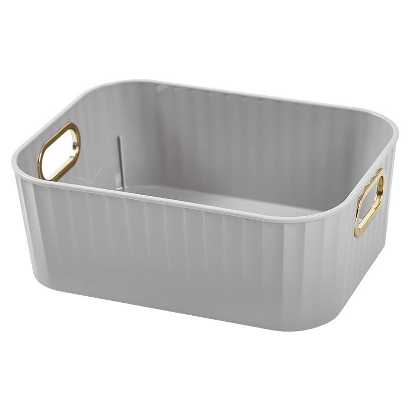 Luxury Gray Desktop Storage Box - Cosmetic, Stationery, Blanket & Snack Organizer for Office & Home | Perfect for Makeup, School Supplies & Small Items
