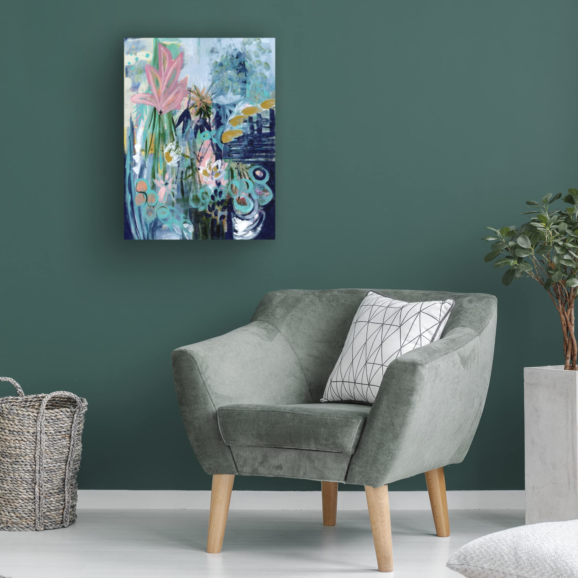Trademark Fine Art 'Opulent Floral Strokes II' Canvas Wall Art by Tara Daavettila - Elegant Floral Painting for Living Room, Bedroom & Office Decor