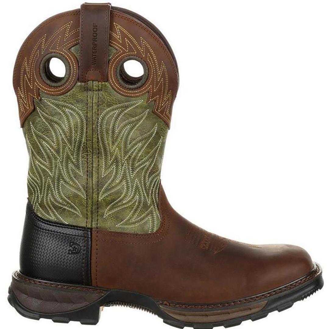 Maverick XP Waterproof Western Work Boot Brown And Green