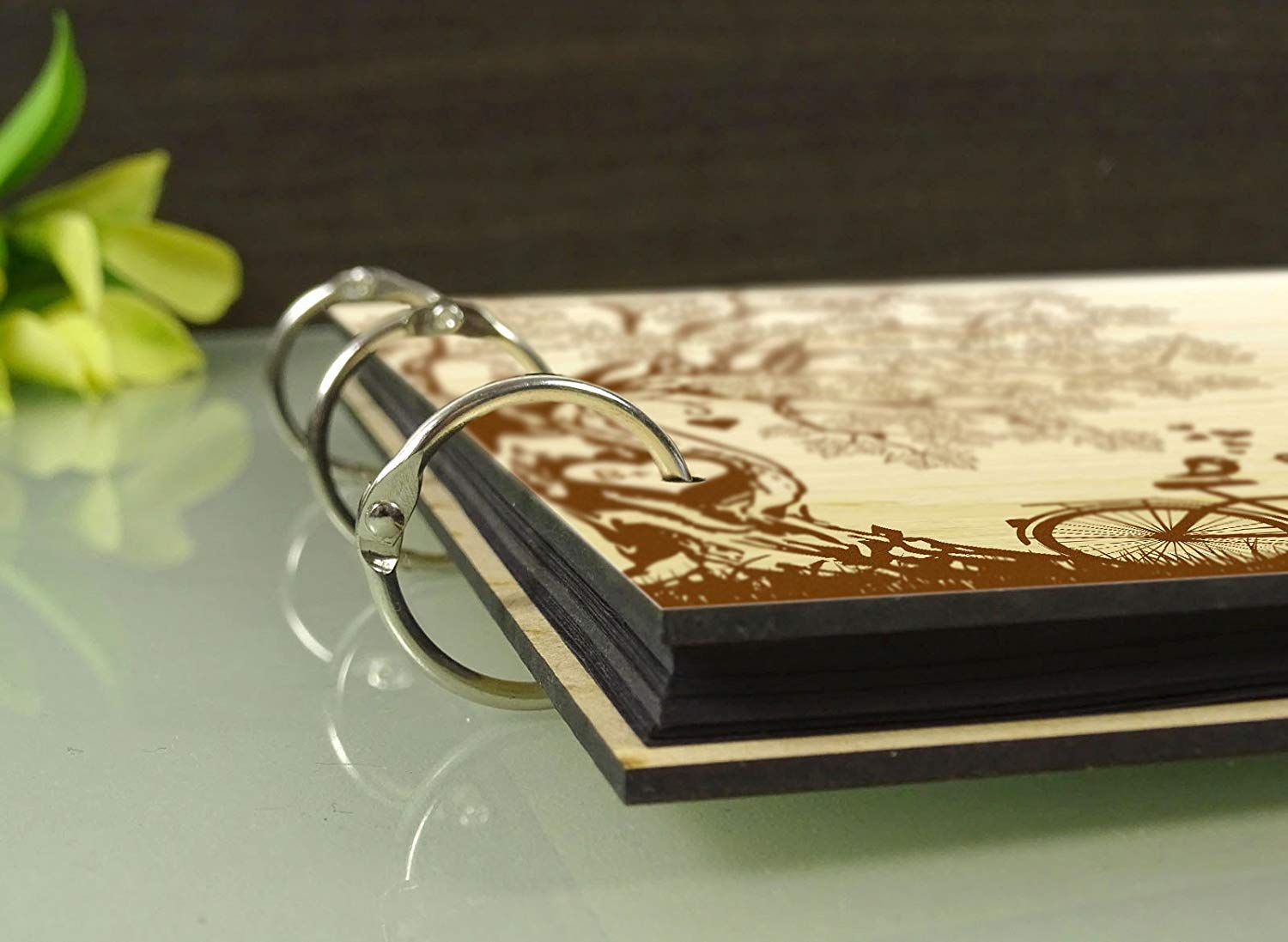 Handmade Personalized Rustic Wooden Wedding Guest Book with Engraved Names - Perfect for Tree-Themed Weddings, Anniversaries & Special Events