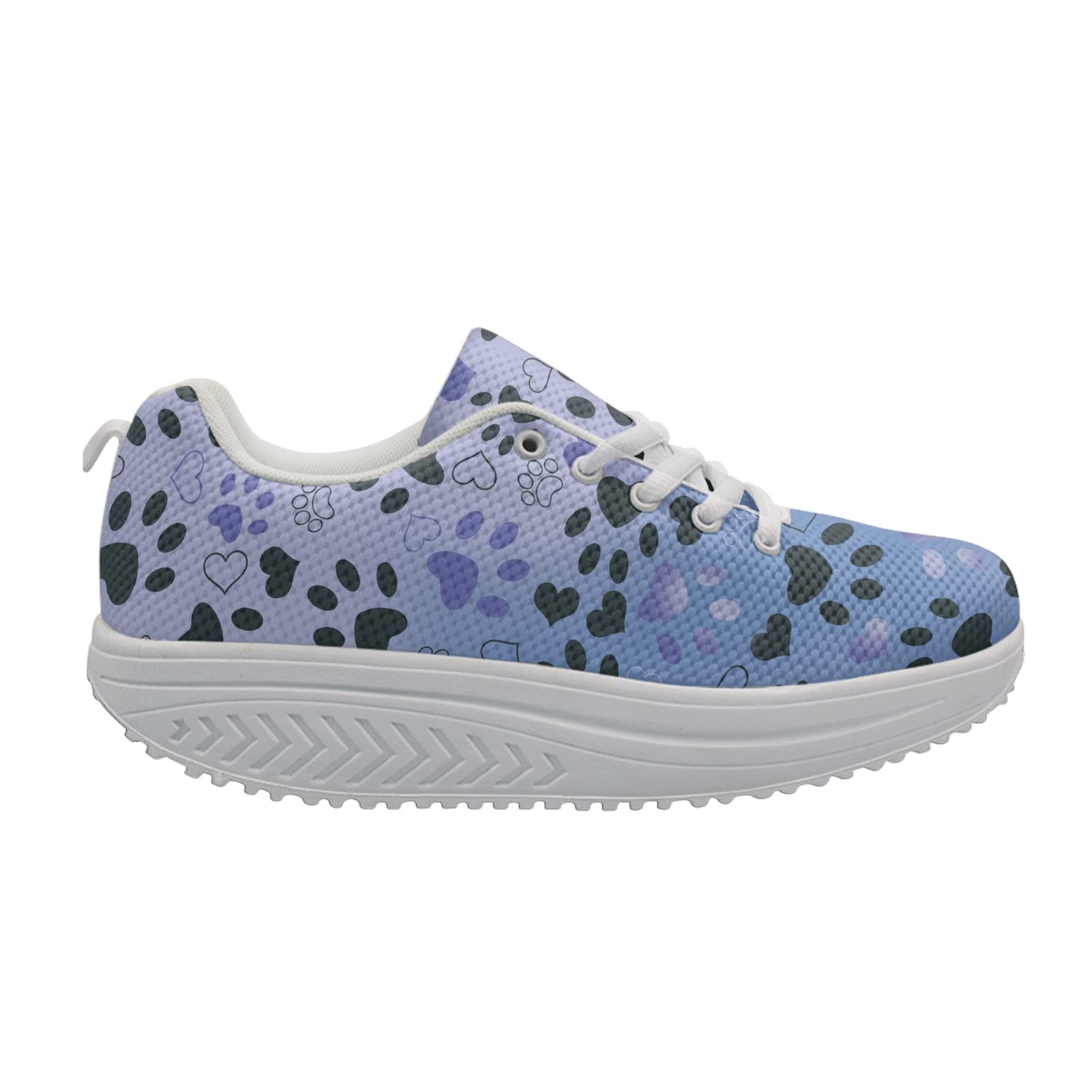 FOR U DESIGNS Women's Platform Sneakers - Comfortable Walking & Running Shoes with Lace-Up Design - Perfect for Casual Wear, Gym Workouts and Daily Activities