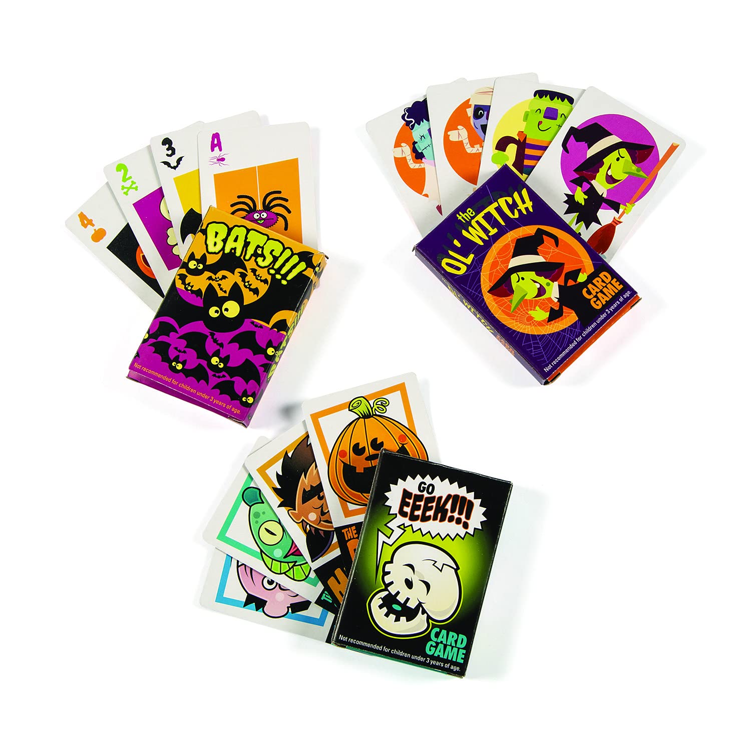 Fun Express Halloween Card Game Set - 24 Piece Kids Party Game for Trick or Treat, Classroom Activities & Family Game Night
