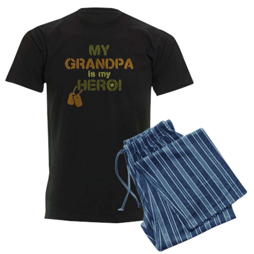 Hero Grandpa Men's Dark Pajama Set - Comfortable Sleepwear for Fathers & Grandfathers - Perfect for Father's Day Gifts, Family Reunions & Cozy Nights