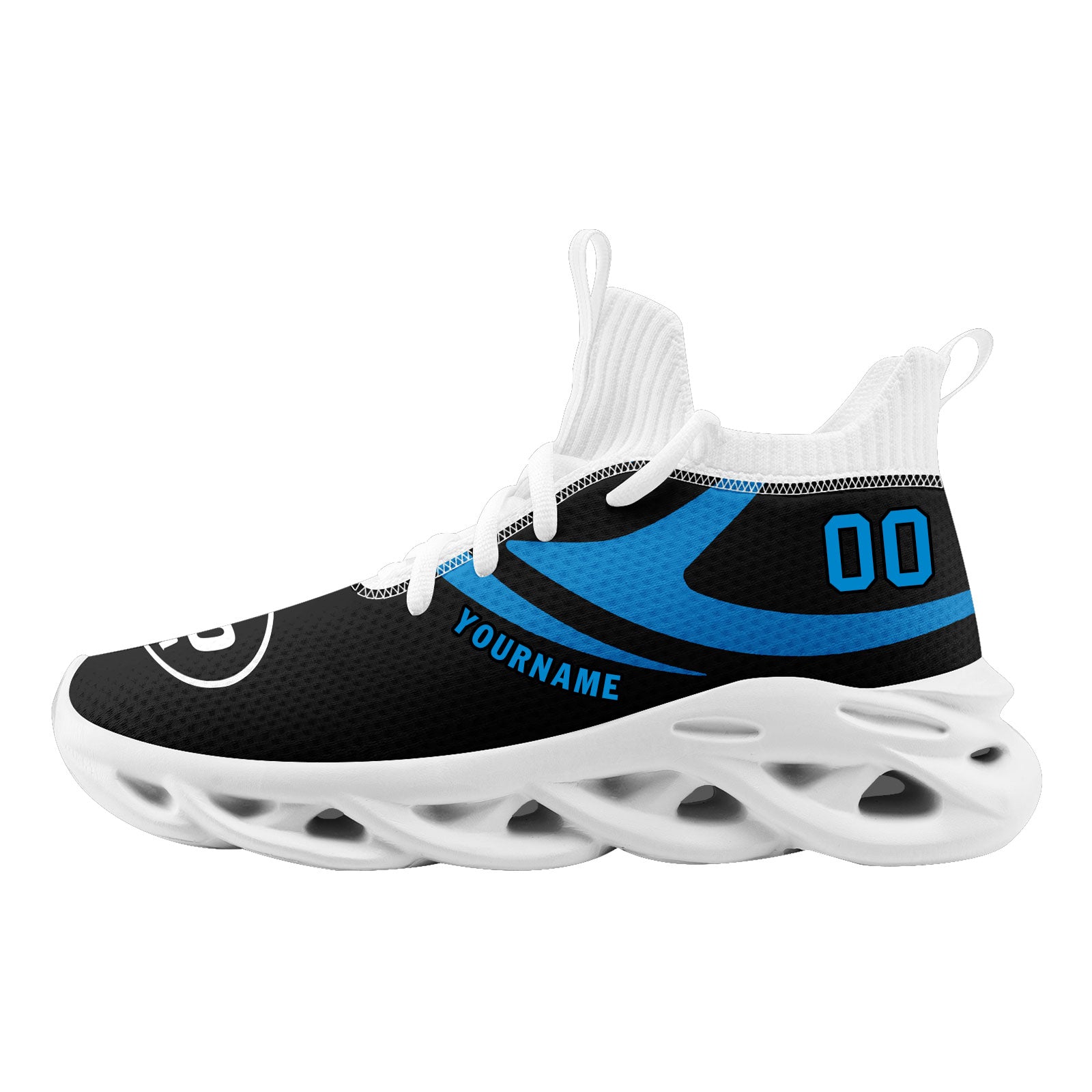 Custom Black Carolina Panthers Football Jersey & Sports Shoes Combo - Personalized NFL Fan Gear for Game Day & Tailgating