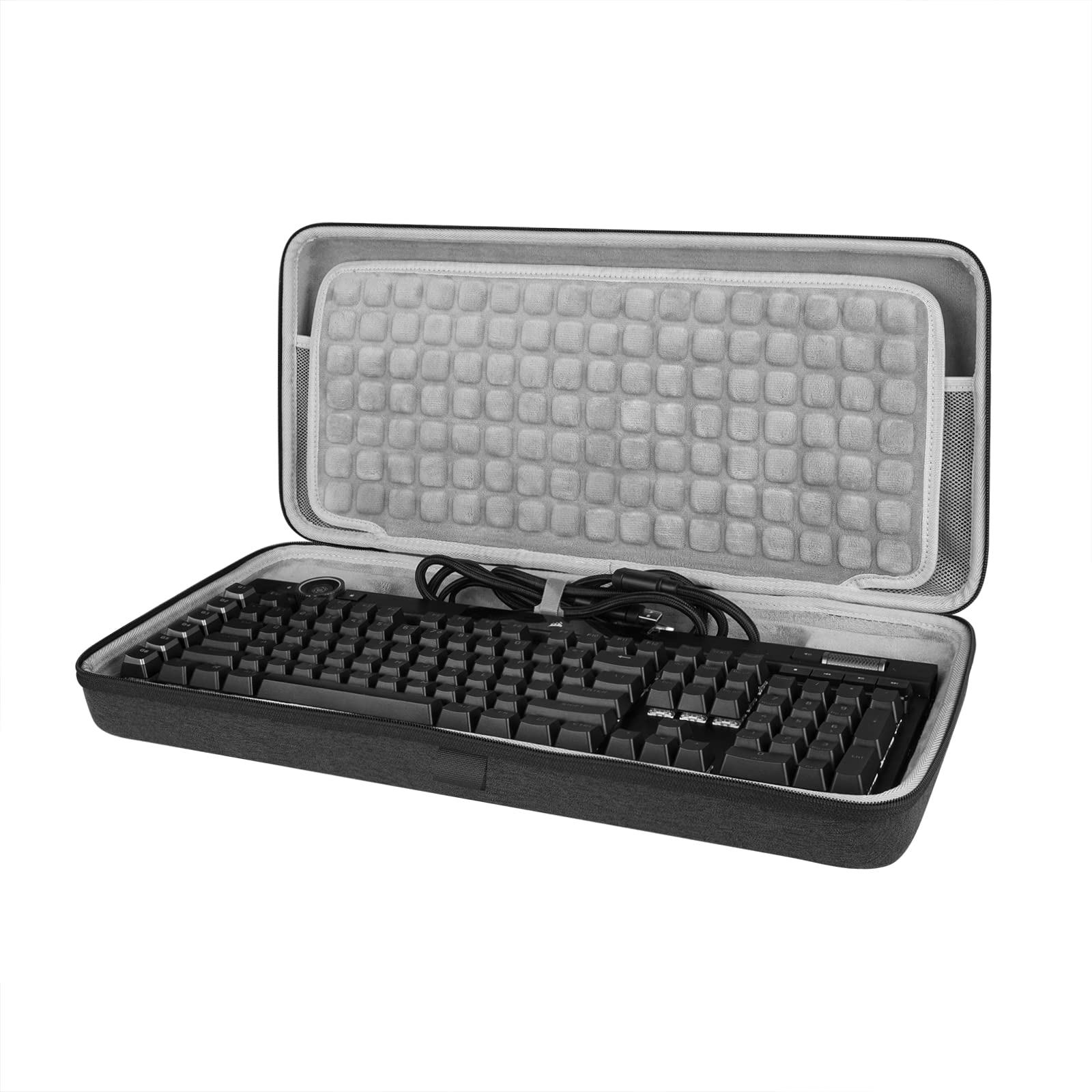 Geekria Full-Size Keyboard Hard Shell Travel Case for 104-108 Key Mechanical Gaming Keyboards - Compatible with Corsair K100 RGB, K95 RGB & Razer BlackWidow V4 - Perfect for Travel, LAN Parties & Office Storage