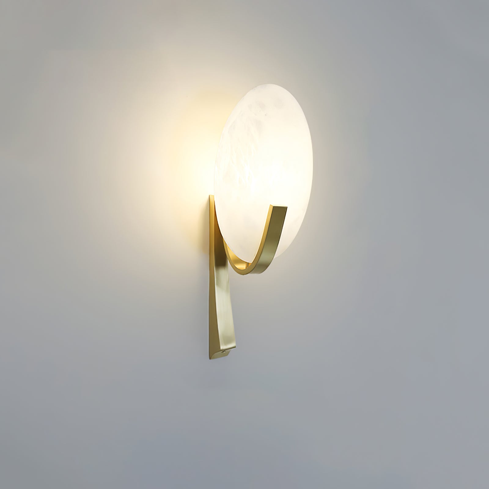 Alice Alabaster Plug-in Wall Lamp - Elegant Plug-in Sconce for Bedroom, Living Room & Hallway Lighting - Perfect for Ambient and Accent Lighting