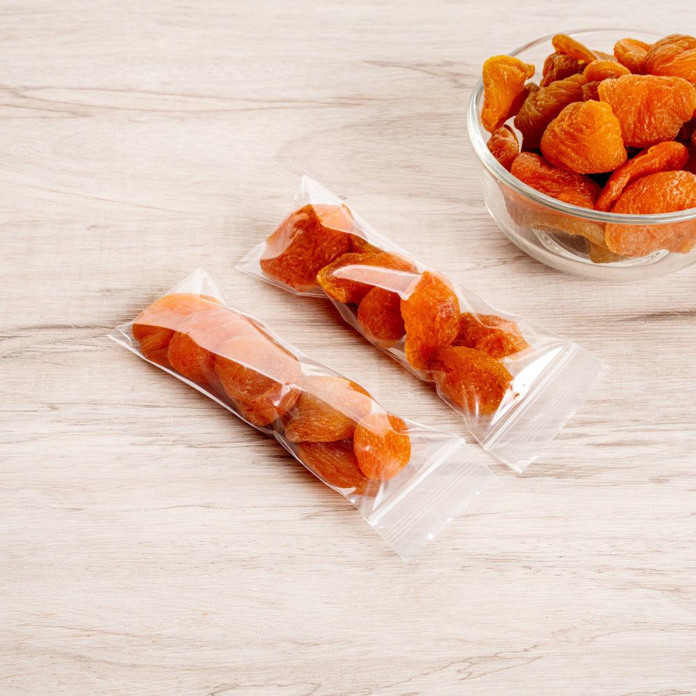 Clear Plastic Zip Snack Bags 5x2 Inches - 100 Count Resealable Food Storage Bags for School Lunches, Travel Snacks & Meal Prep