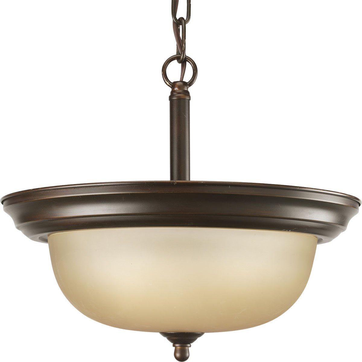 Progress Lighting P392720T 2-Light Alabaster Semi-Flush Mount Ceiling Fixture - Elegant Lighting for Bedroom, Hallway & Dining Room
