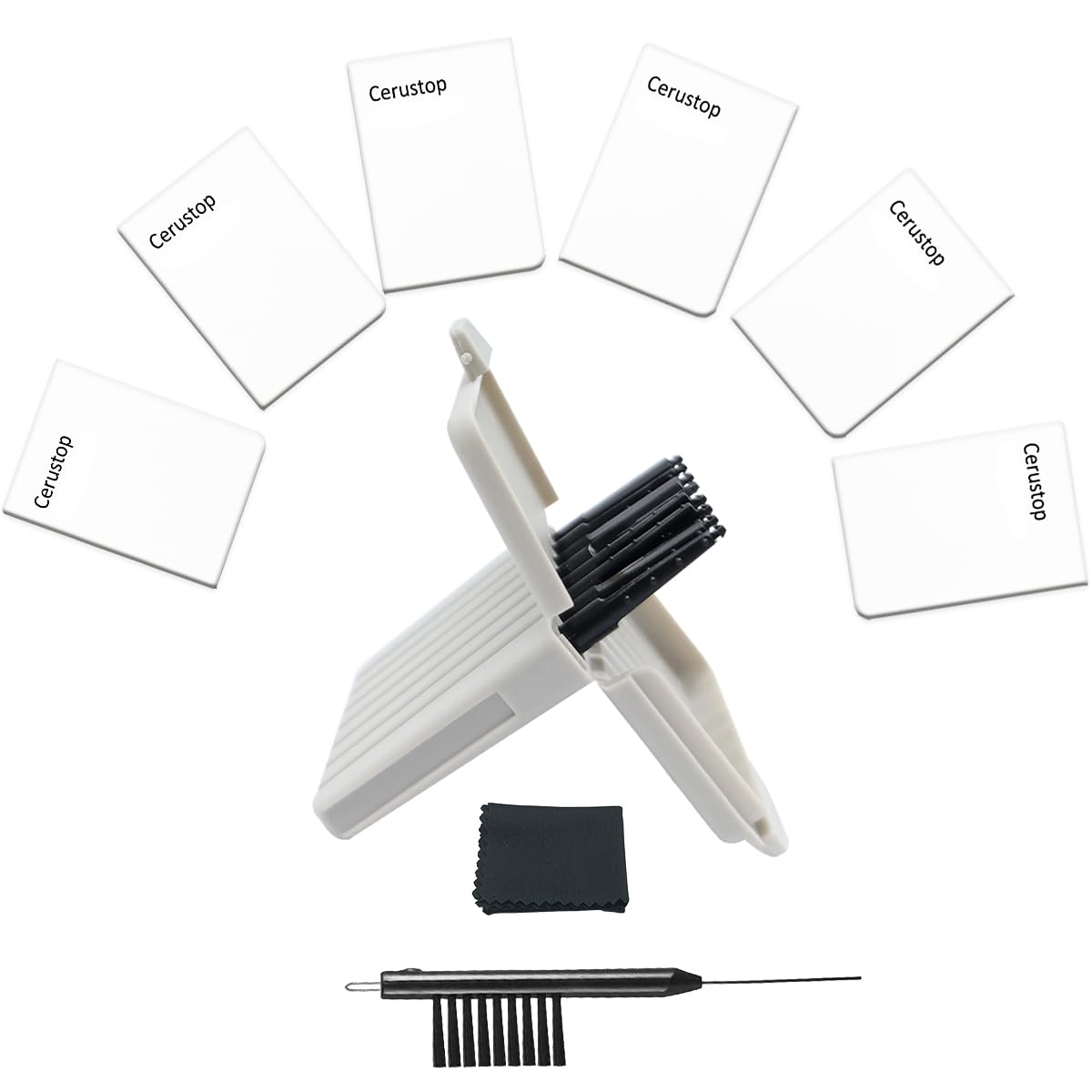 48pcs Phonak Cerustop Wax Guards (1.3mm) for Hearing Aids - 6 Packs with Brush & Case - Perfect for Unitron/Resound/Beltone/Widex
