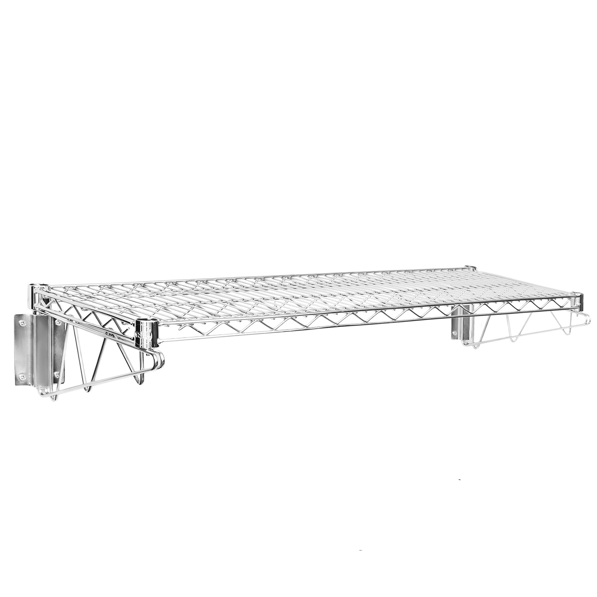 Sturdy Chrome Wire Wall Mount Shelf - 18