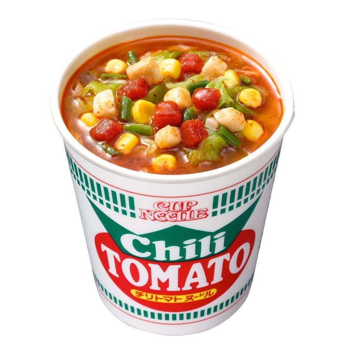 Nissin Cup Noodles Chili Tomato Flavor Instant Ramen - 3 Pack | Quick Microwave Meal for Office Lunch, College Dorm Snack & Emergency Food Supply