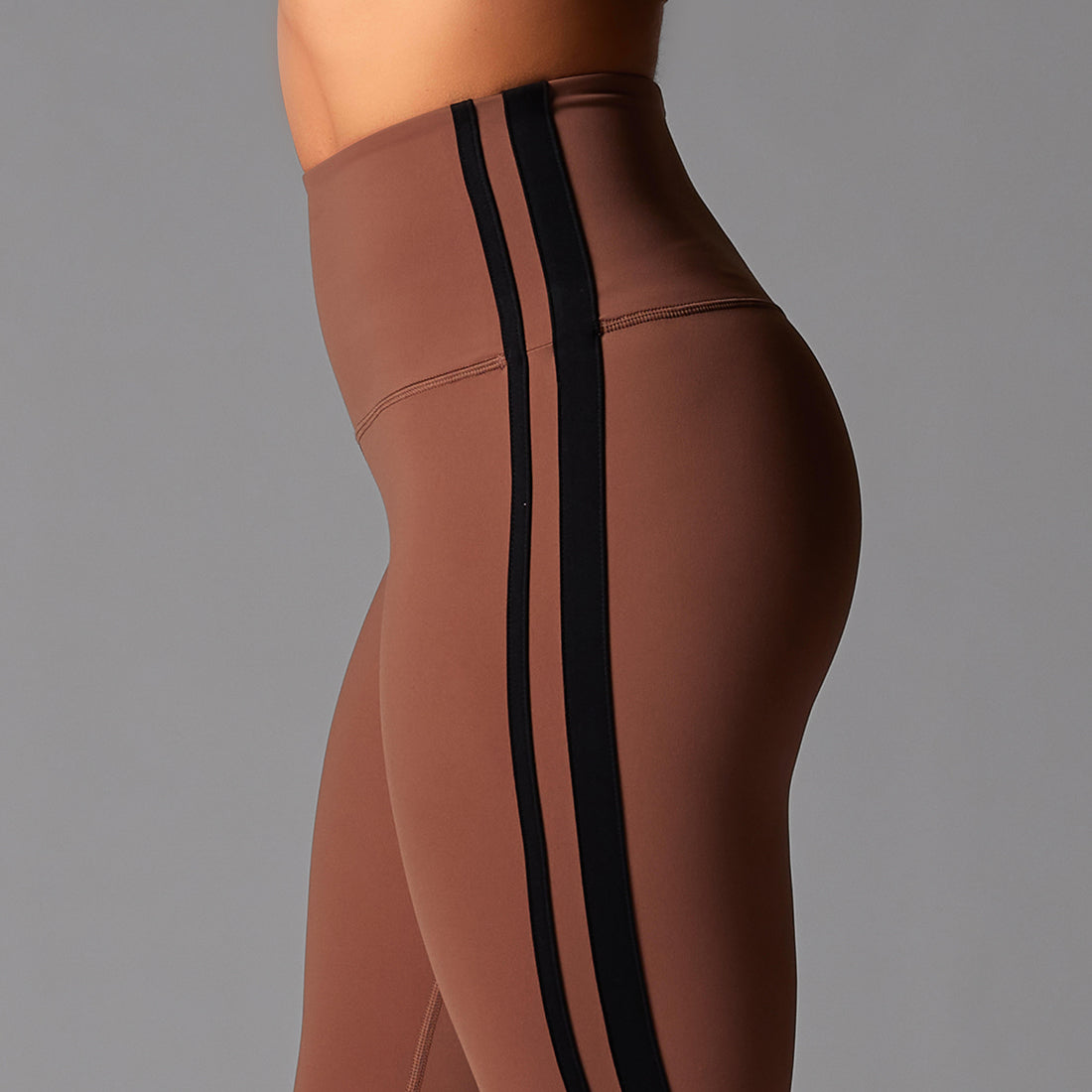 High Waisted 7/8 Striped Yoga Pants for Women - Comfortable Workout Leggings for Running, Gym & Lounge Wear