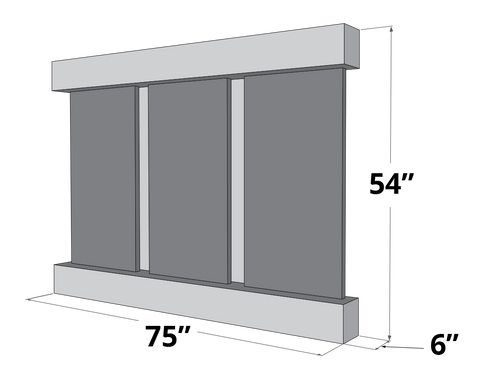 Adagio Olympus Falls Square Blackened Copper Silver Mirror OFS1540 - Elegant Bathroom & Living Room Decor for Modern Homes