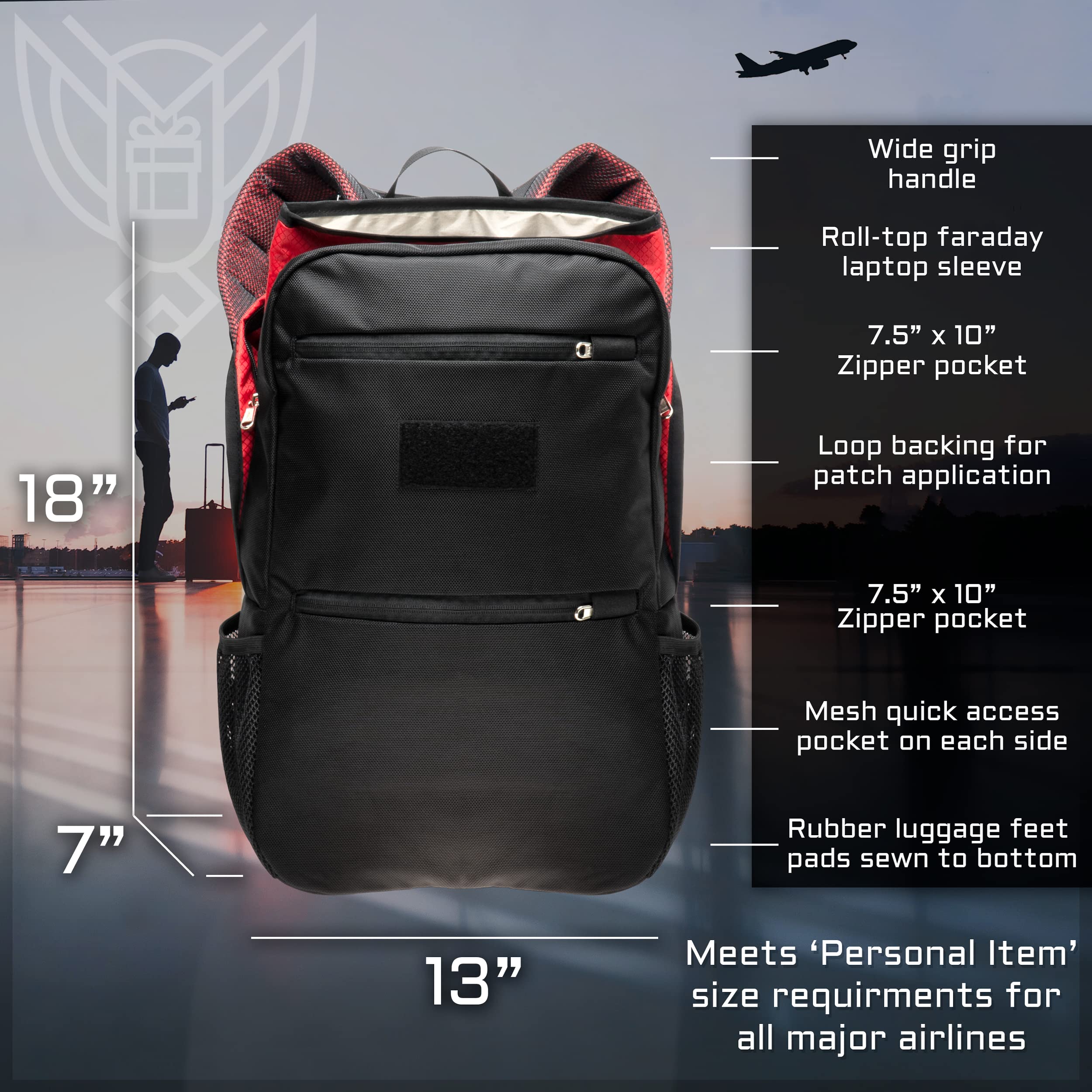 Anti-Theft Faraday Backpack for Laptops Up to 17