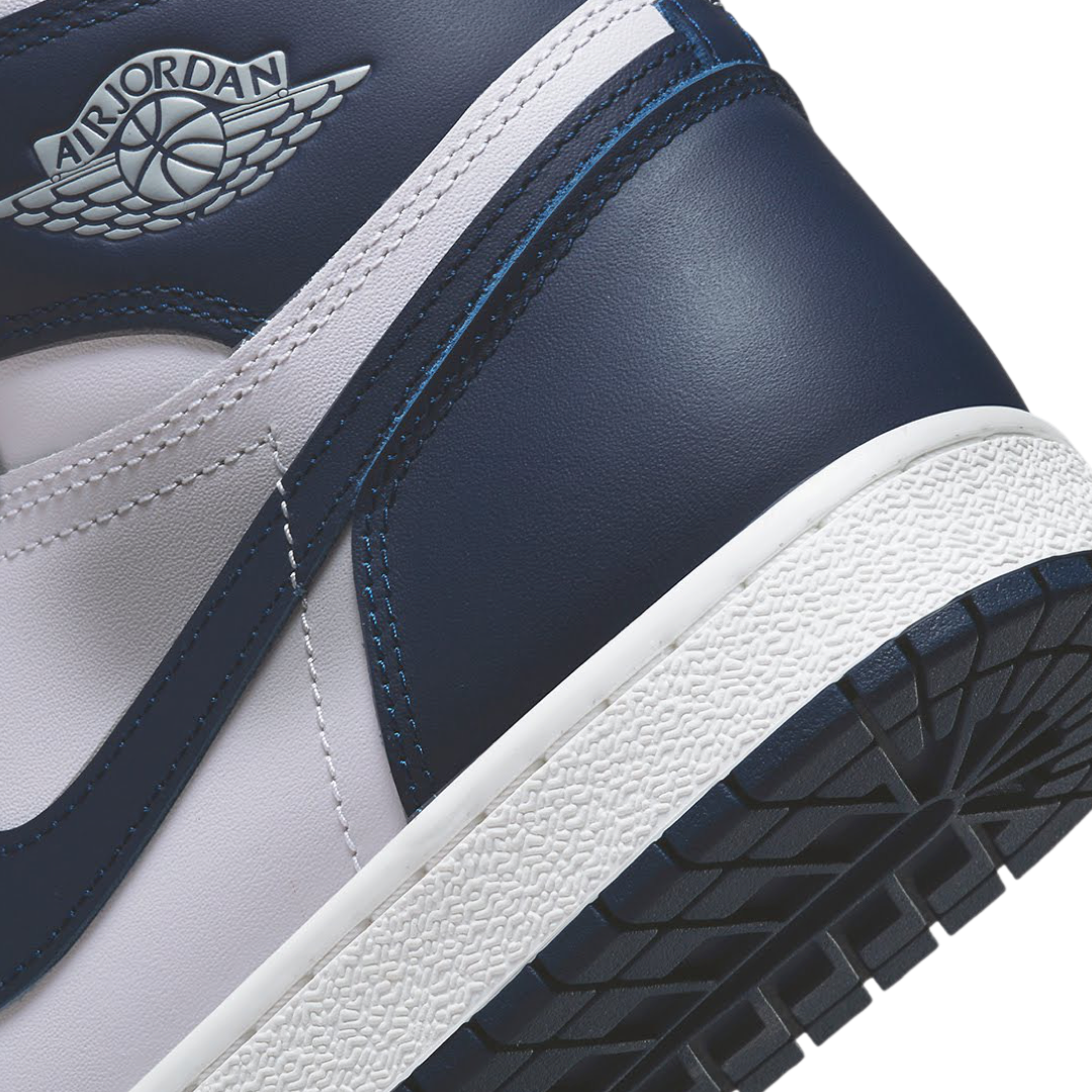 Air Jordan 1 High Retro 85 Sneakers in Georgetown, College Navy, Summit White & Tech Grey - Classic Basketball Shoes for Streetwear & Casual Outfits