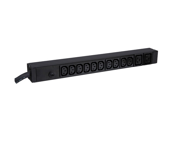 20A Basic Rack Mount PDU - 200-240V Power Distribution Unit with 3.3-4.9kW Capacity, IEC C13 & C19 Outlets - Ideal for Server Racks, Data Centers & Network Equipment