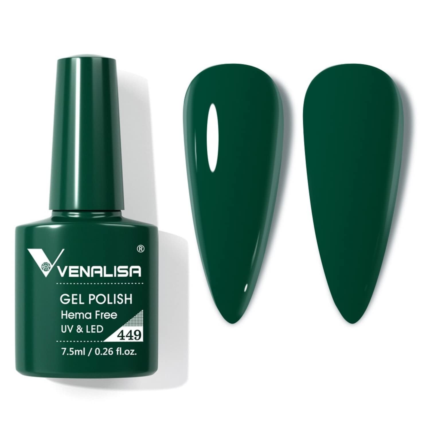 VENALISA 7.5ml #449 Soak Off UV LED Gel Nail Polish - Salon Quality Manicure Starter Kit for Nail Art, Requires UV/LED Light to Cure - Perfect for Home & Professional Nail Salons