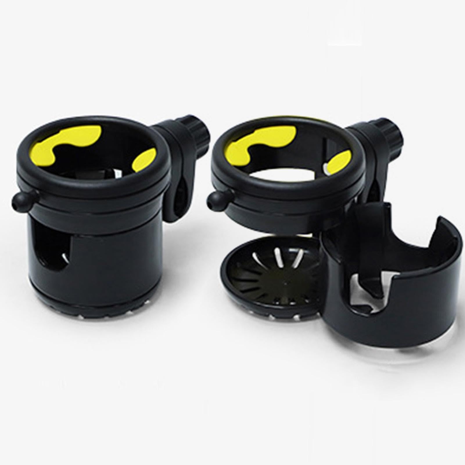Rotating Pram Cup Holder - Universal Stroller Organizer & Bottle Holder for Nursing Carts, Wheelchairs, Baby Strollers | Perfect for Coffee, Drinks & Snacks On-The-Go