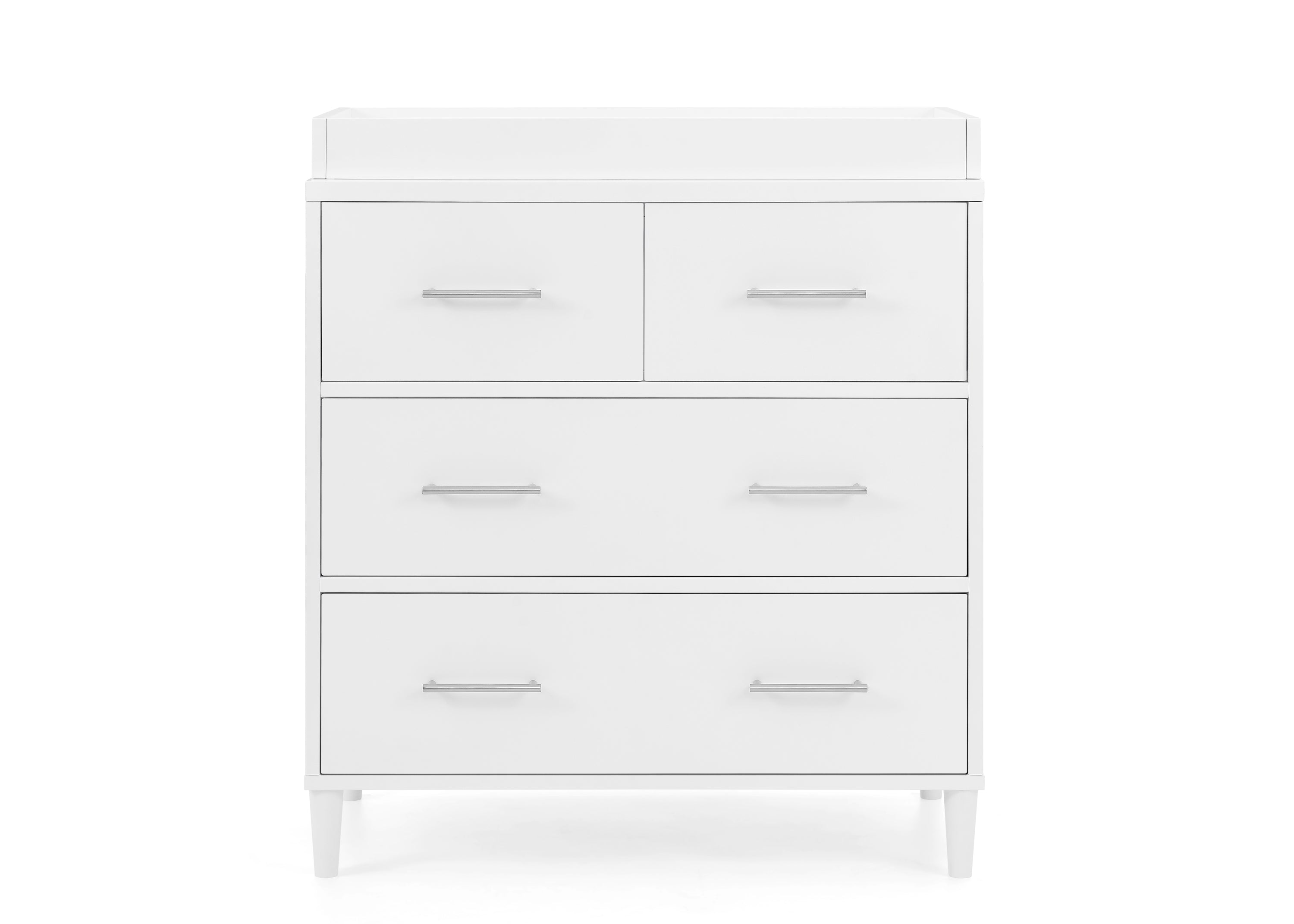 Classic 4 Drawer Dresser with Changing Top & Interlocking Drawers - Nursery Storage Solution for Baby Clothes and Essentials | Perfect for Bedroom Organization and Baby Care
