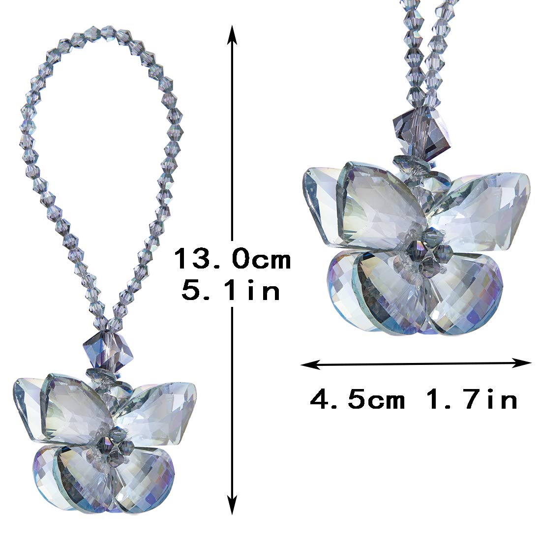 H&D HYALINE & DORA Crystal Car Rearview Mirror Pendant - Lucky Rainbow Maker Window Hanging Ornament for Car Decor & Good Luck Charm | Perfect for Daily Commute, Road Trips & Gifts