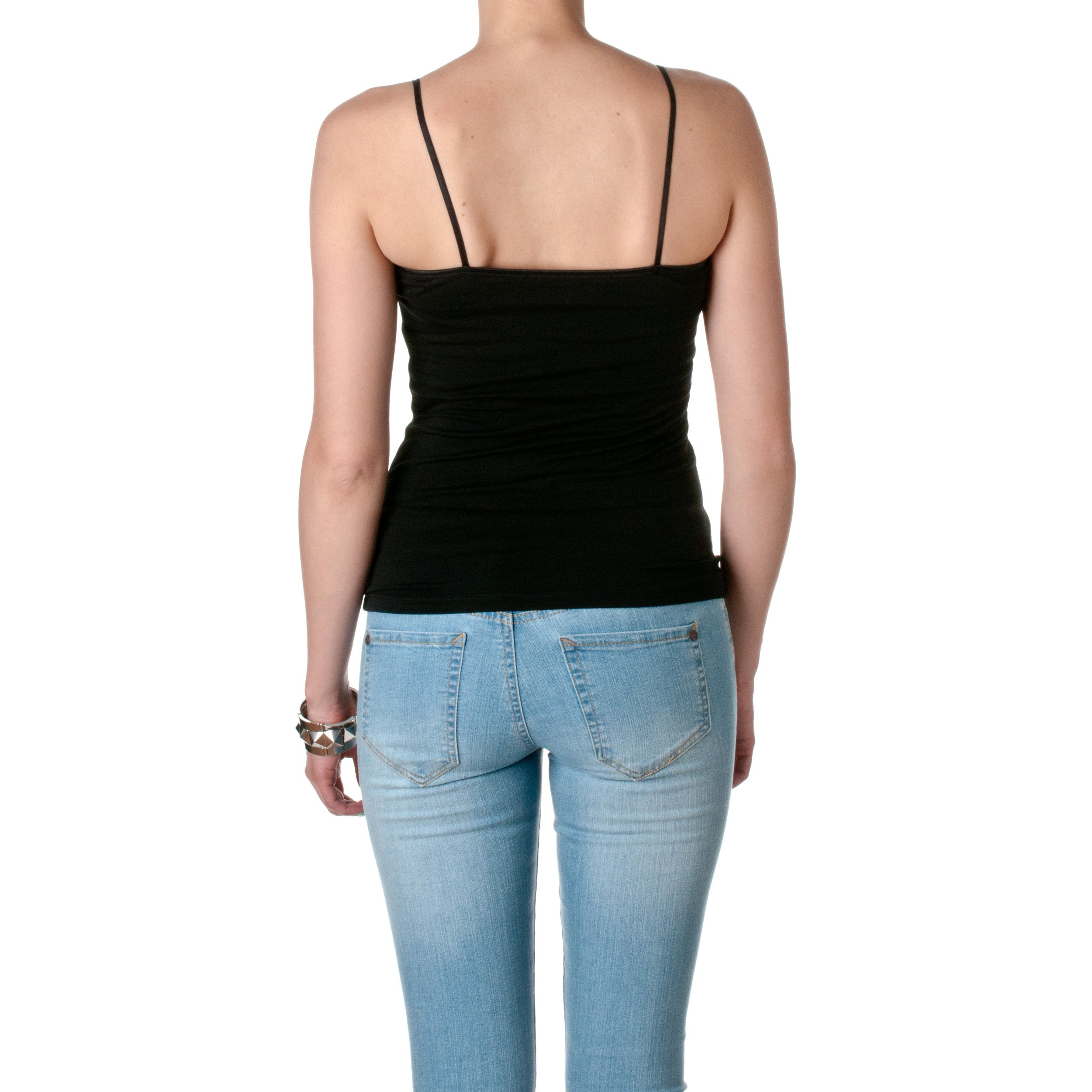 Women's Cami Camisole with Built-in Shelf Bra & Adjustable Spaghetti Straps - Comfortable Stretchy Tank Top for Layering, Sleepwear or Casual Outfits
