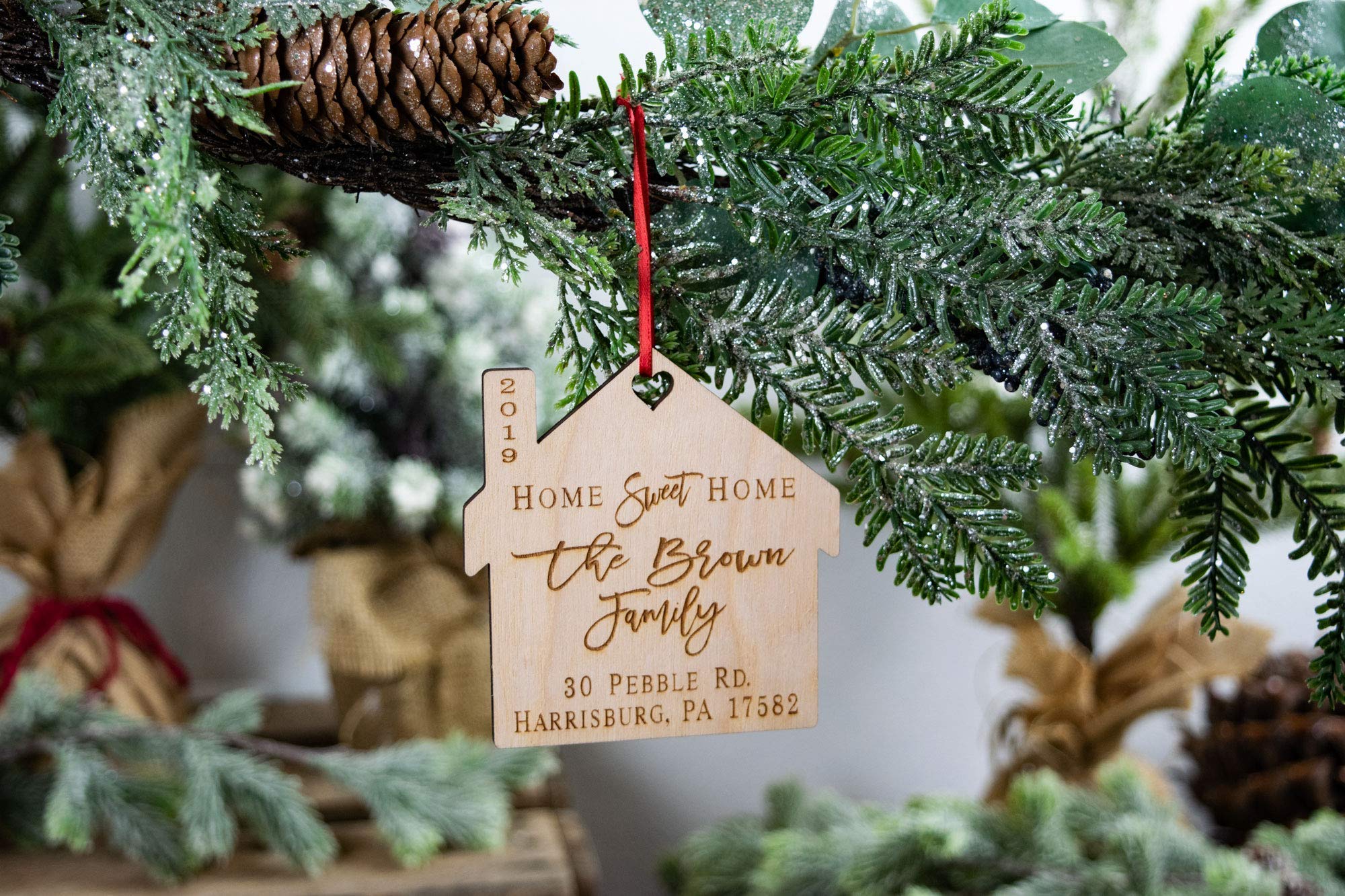 Personalized Housewarming Gift - Custom Home Ornament for New Homeowners, First Home & Real Estate Closing Gift, House Address Keepsake - Perfect for Housewarming Parties & New Home Decor