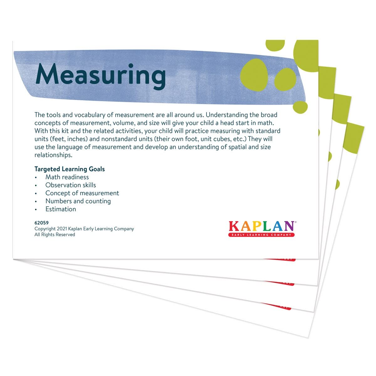 Kaplan Early Learning Back to Back Measurement Kit - Hands-On Math Manipulatives & Educational Activities for Kids | STEM Learning Tools for Classroom & Homeschool Use
