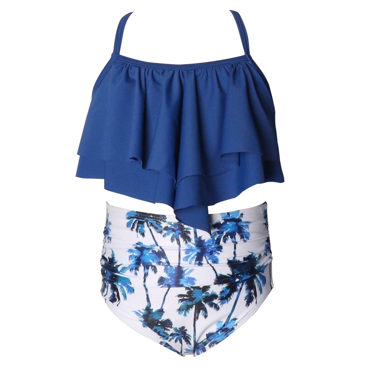 Matching Family Swimsuits Set - Summer Beach Palm Print Bathing Suits for Women, Men & Kids | Pool Party, Vacation, Tropical Getaway