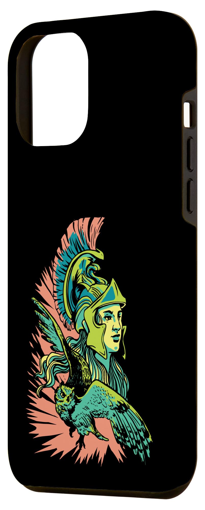 iPhone 14 Pro Max Case - Greek Mythology Design Featuring Athena Goddess | Ancient Greece Art Inspired Protective Cover for Daily Use, Travel & Gifts