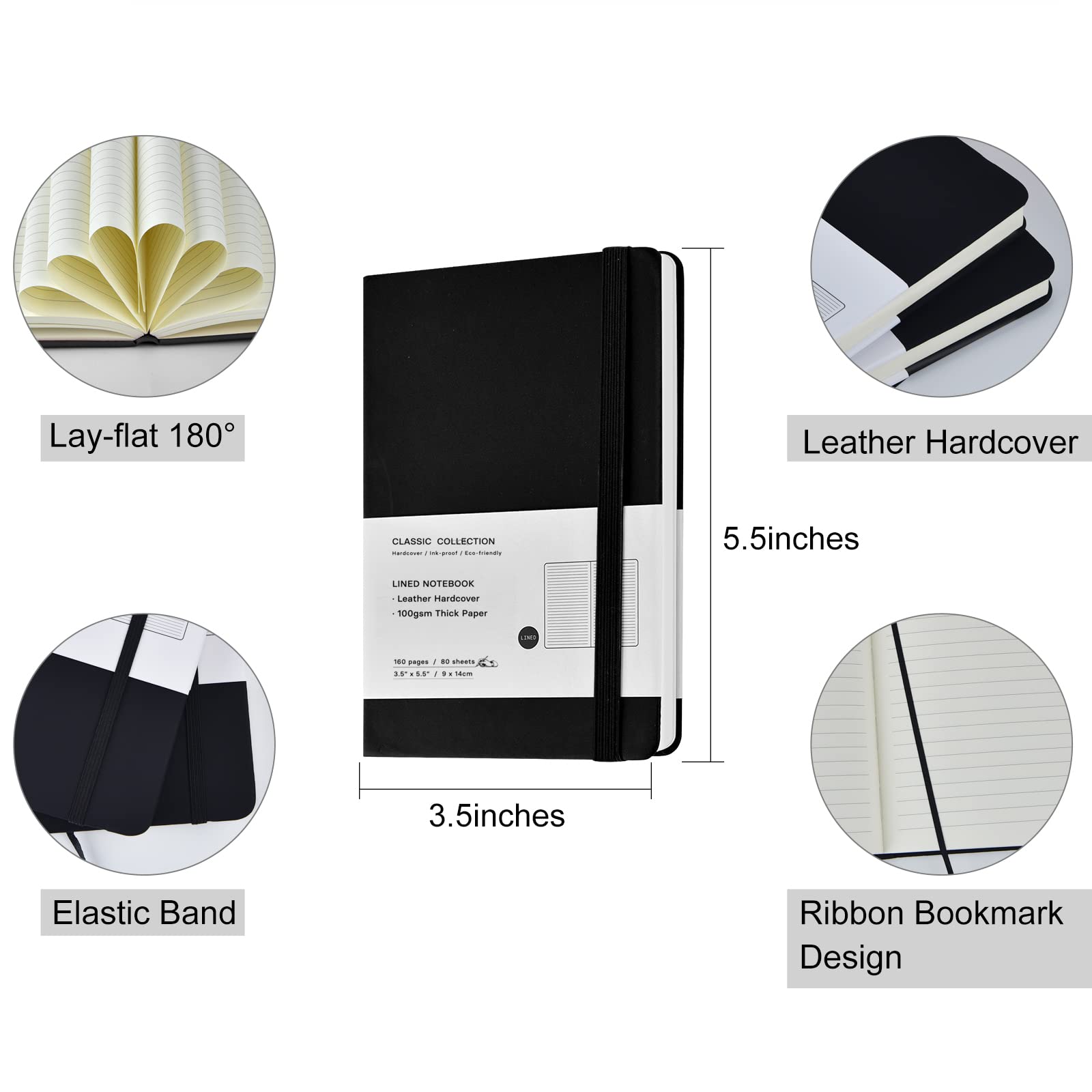 Coopay 12 Pack A6 Mini Notebooks - 3.5