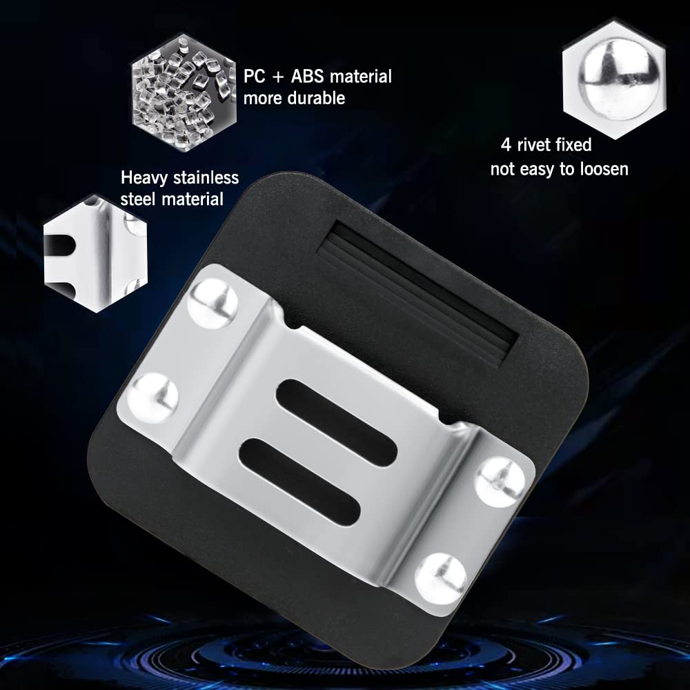 TOPOWN 2Pcs Low-Profile Drill Holder for Tool Belt - Quick Release Clip Fits Up to 2