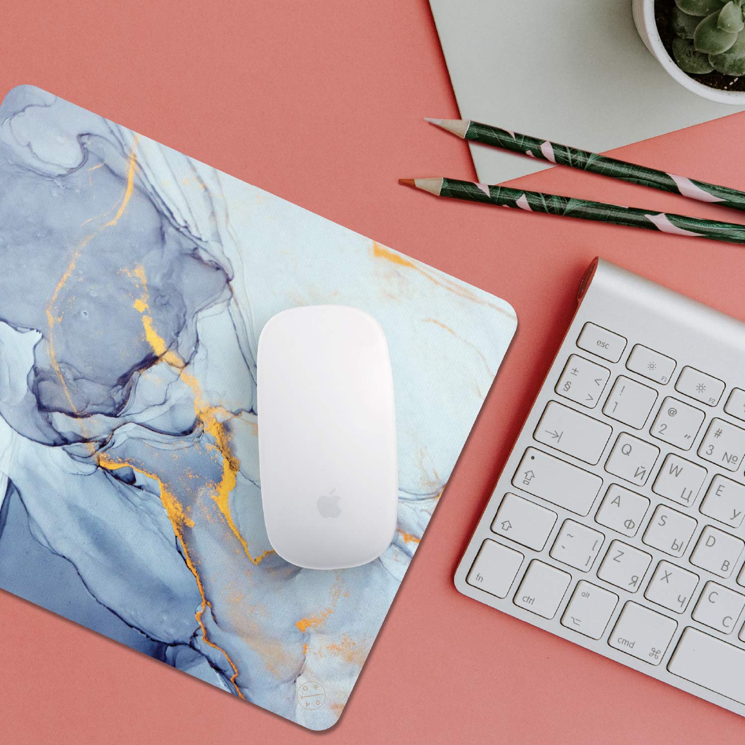 Oriday Gaming Mouse Pad with Inspirational Quotes - Non-Slip Large Mouse Mat for PC, Laptop & Office Work (Blue Ocean Design) - Perfect for Gamers, Programmers & Home Office Setup