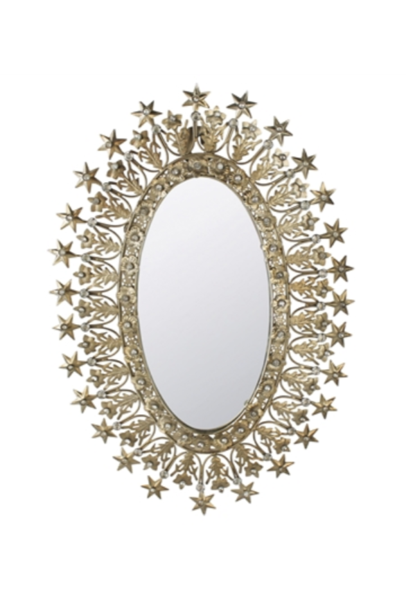 Stylish Oval Sutro Mirror - Elegant Home Decor for Living Room, Bedroom & Bathroom | Perfect for Vanity, Entryway & Wall Decor