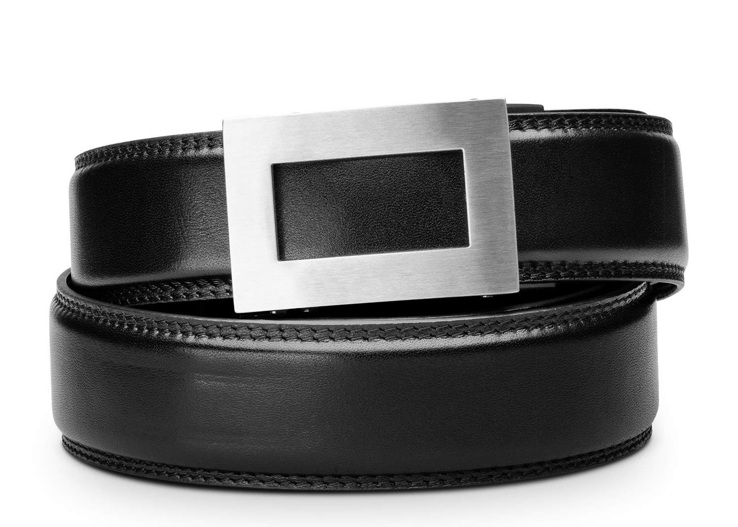 KORE Men’s 2-Pack Genuine Full-Grain Leather Dress Belts with Buckle - Classic Black & Brown Formal Belts for Business, Office & Wedding Attire