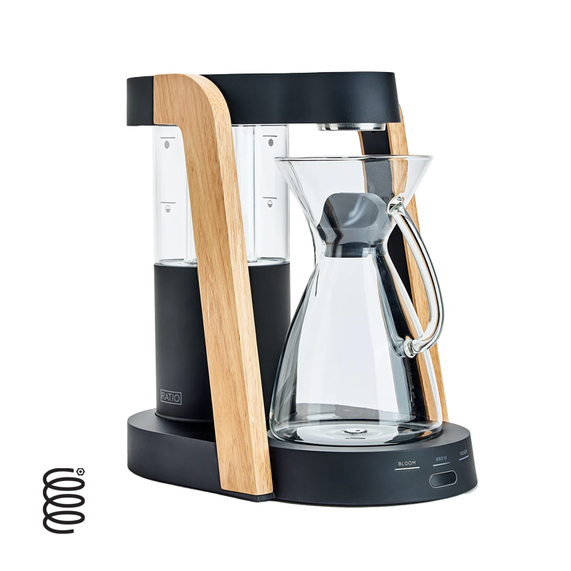 Ratio Eight Coffee Brewer - Premium Black & Walnut Drip Coffee Maker for Home & Office | Perfect for Pour-Over Coffee Lovers & Specialty Brewing Enthusiasts