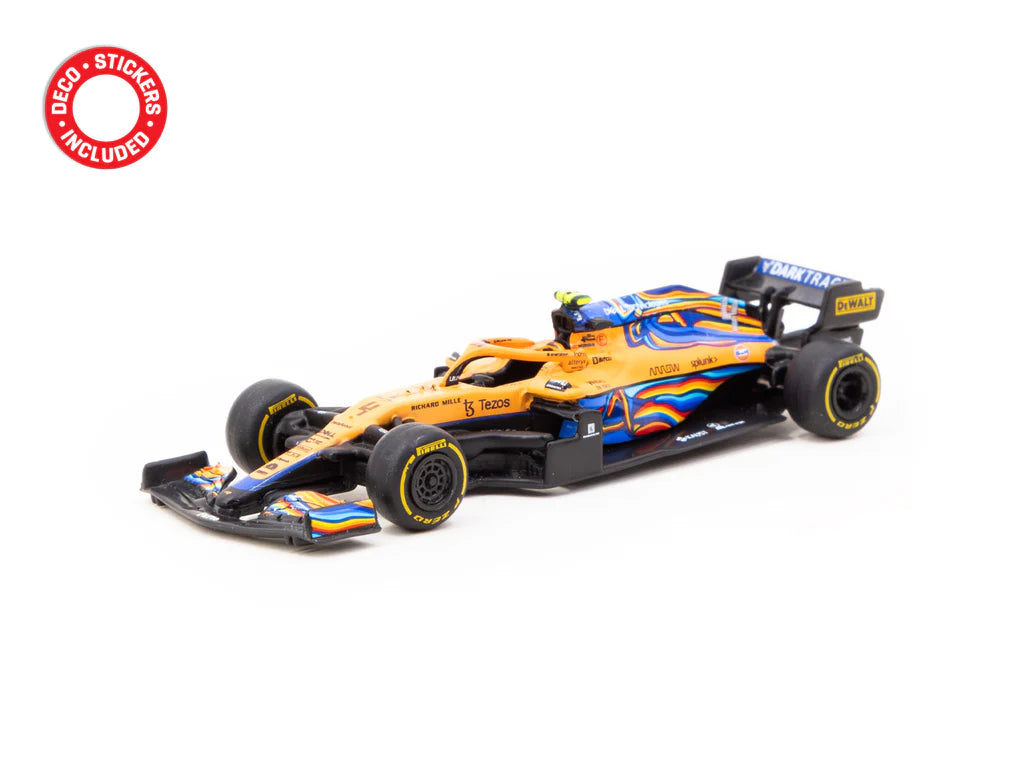 Tarmac Works 1:64 Scale McLaren MCL35M Formula 1 Car - Abu Dhabi Grand Prix 2021 Edition - Lando Norris Collectible Diecast Model - Perfect for F1 Fans, Display & Racing Enthusiasts
