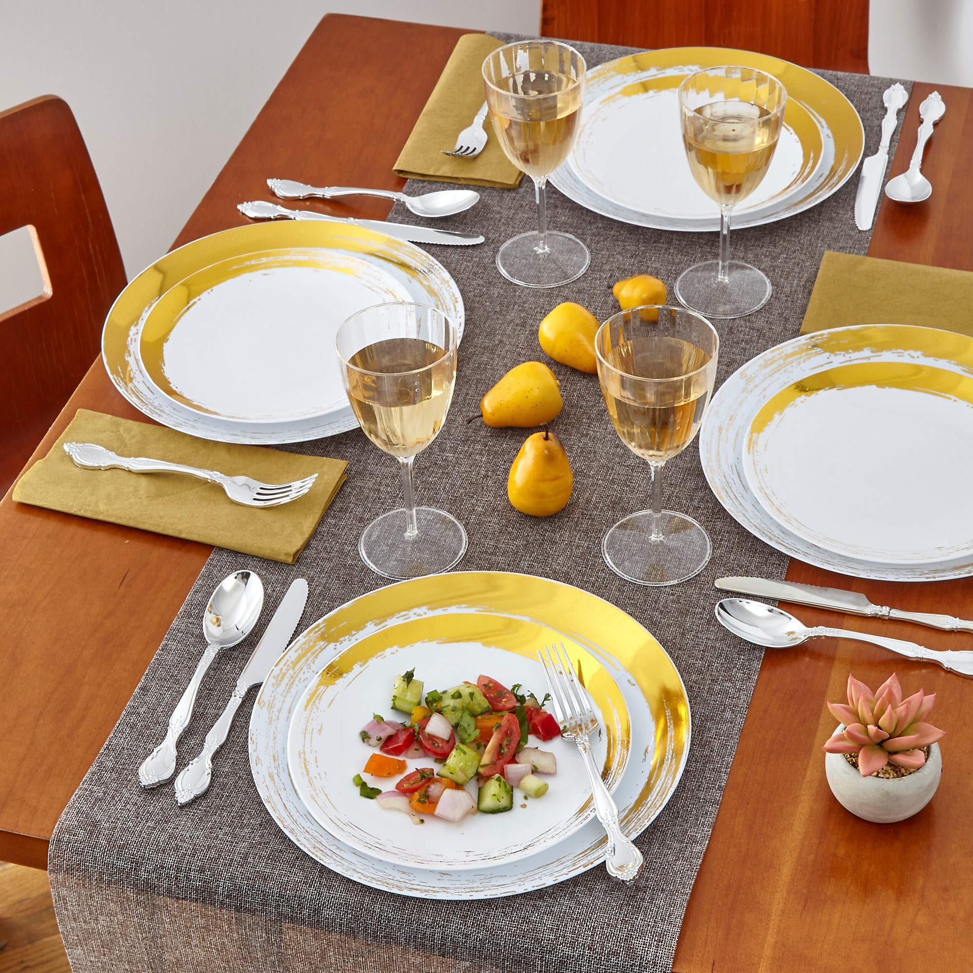 Elegant Disposable Dinner Plates 10.25