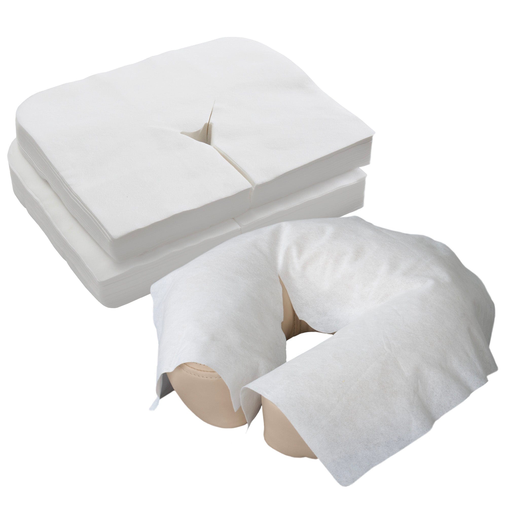 Disposable Flat Face Pillow Covers - Soft & Hygienic for Travel, Spa, and Home Use